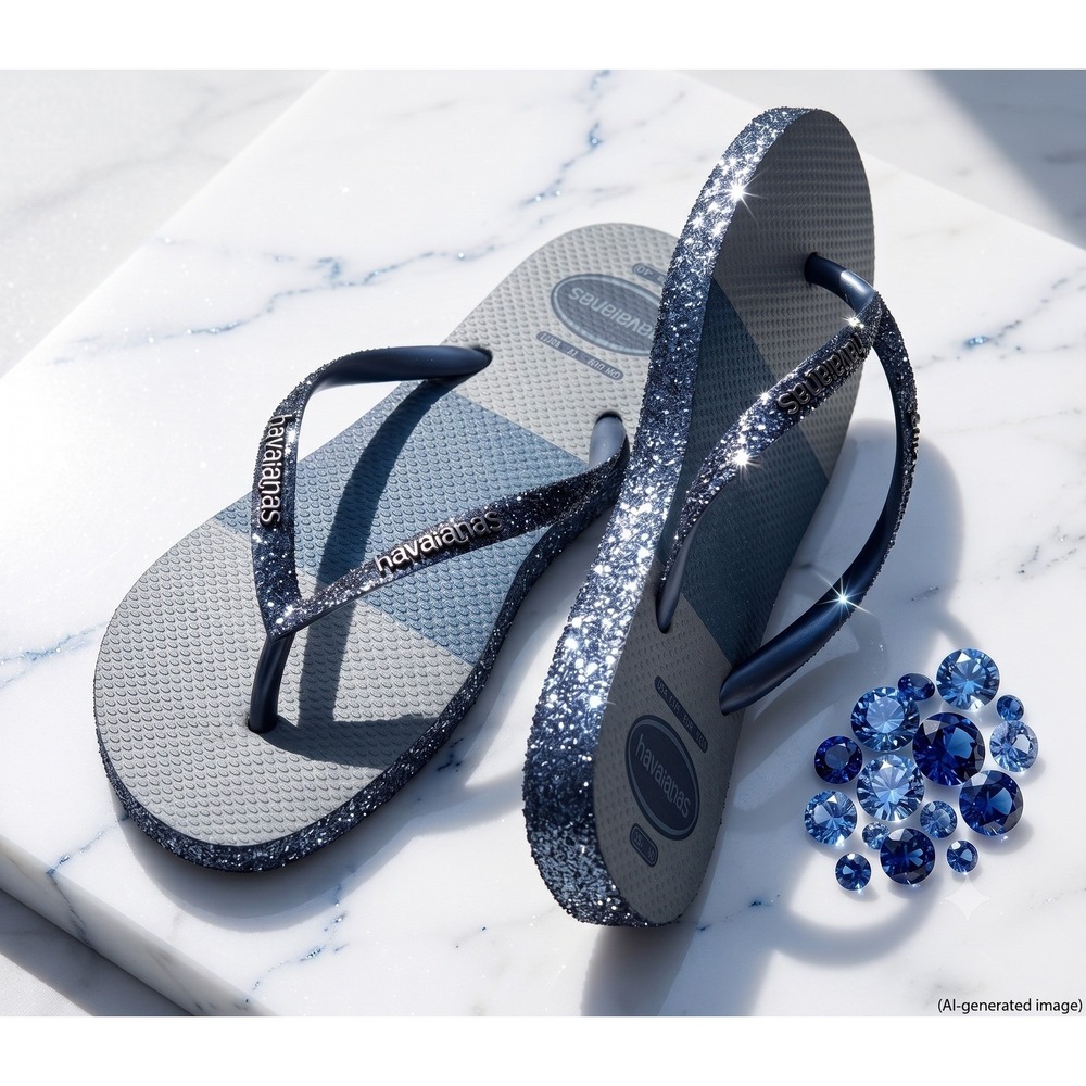 W's 9/10 | Havaianas Sunset Stardust Glitter flip flops / sandals  |  SLGL0034
